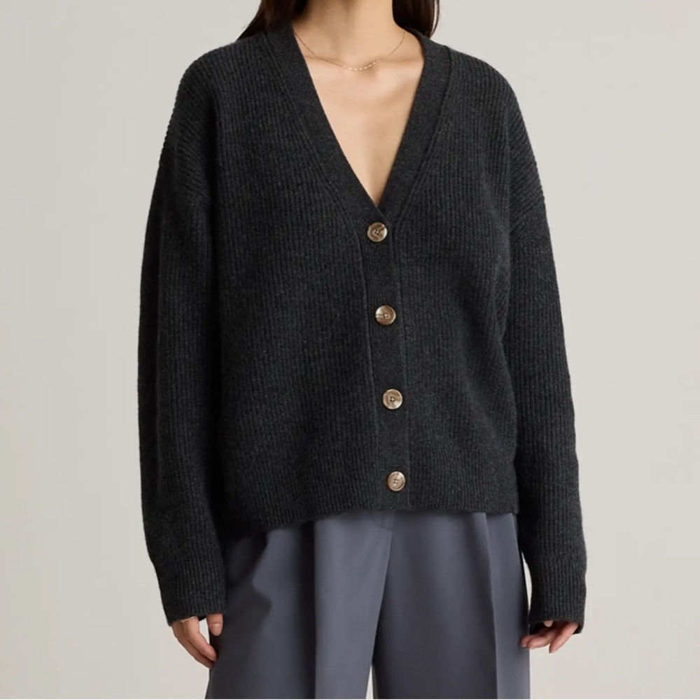 NWT - Quince Mongolian Cashmere Fisherman Cropped Cardigan - Size S - $89
